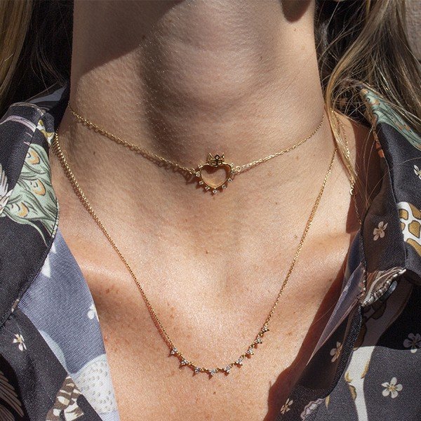 Choker Rainha Coração 