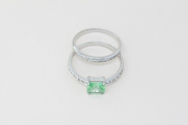 Aliança Diamantes 2 pontos