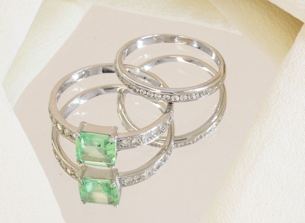 Aliança Diamantes 2 pontos