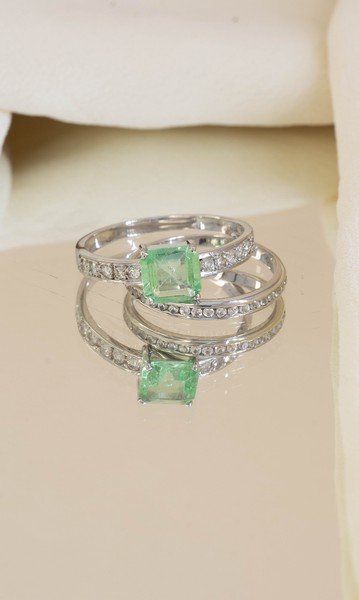 Aliança Diamantes 2 pontos