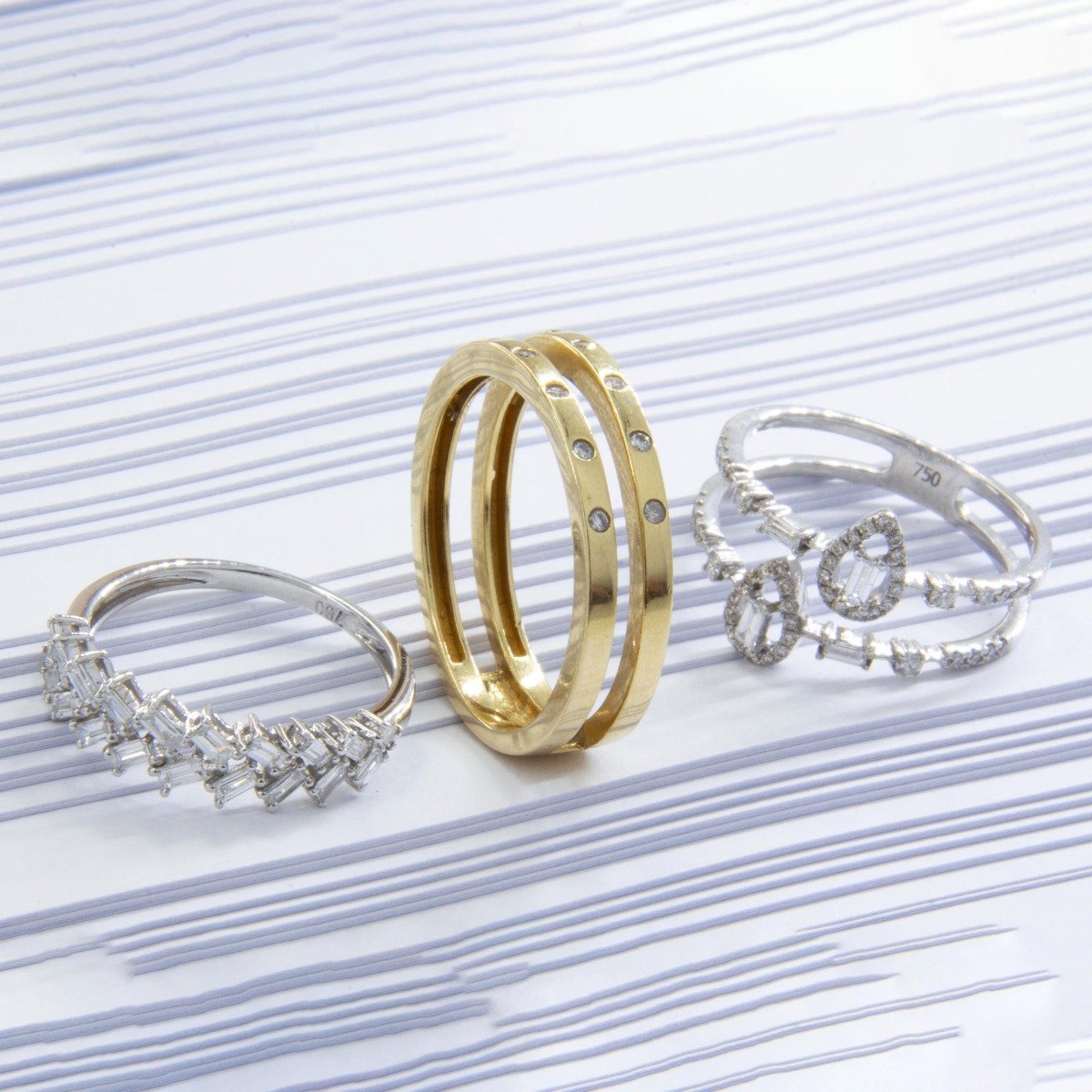 Aliança Dupla Diamantes 