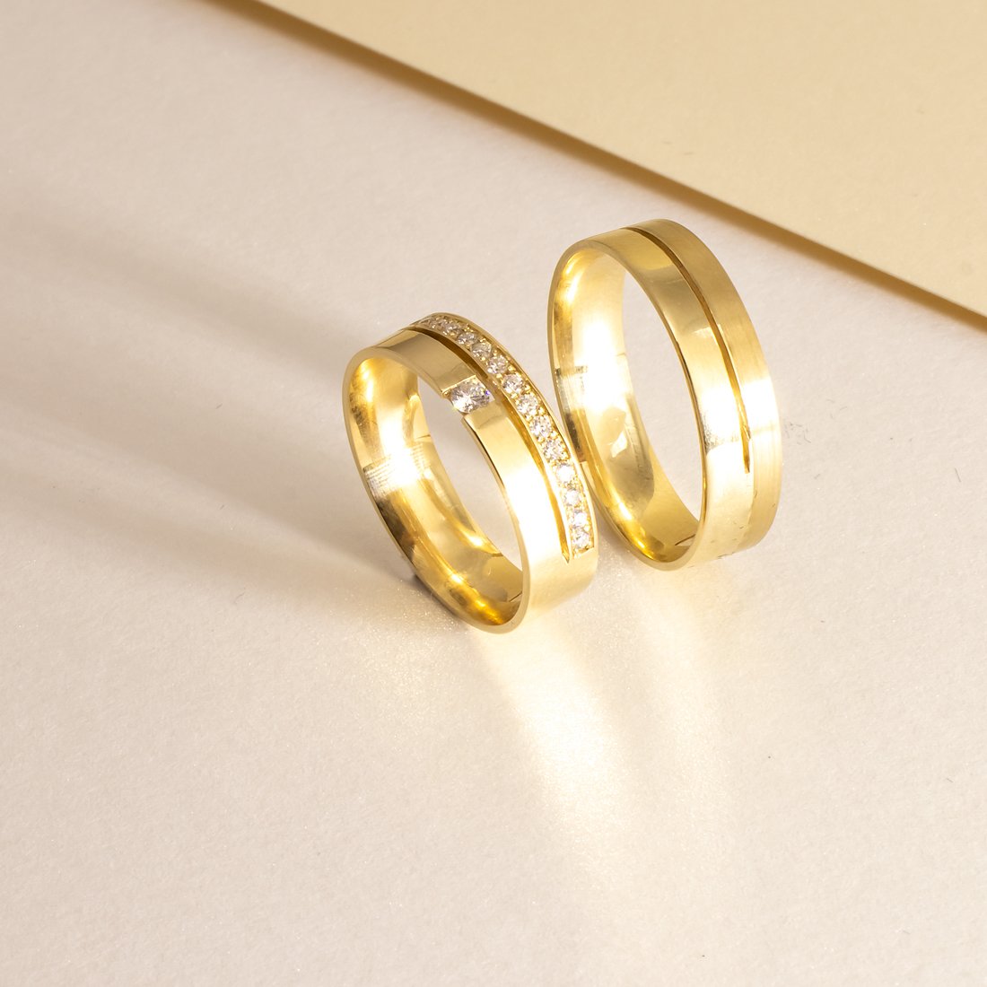 Aliança Larga Fio Diamantes Power 5mm