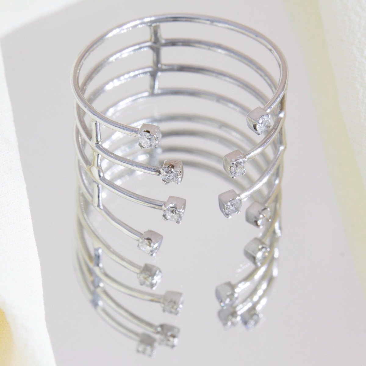 Anel 4 Garras Diamantes