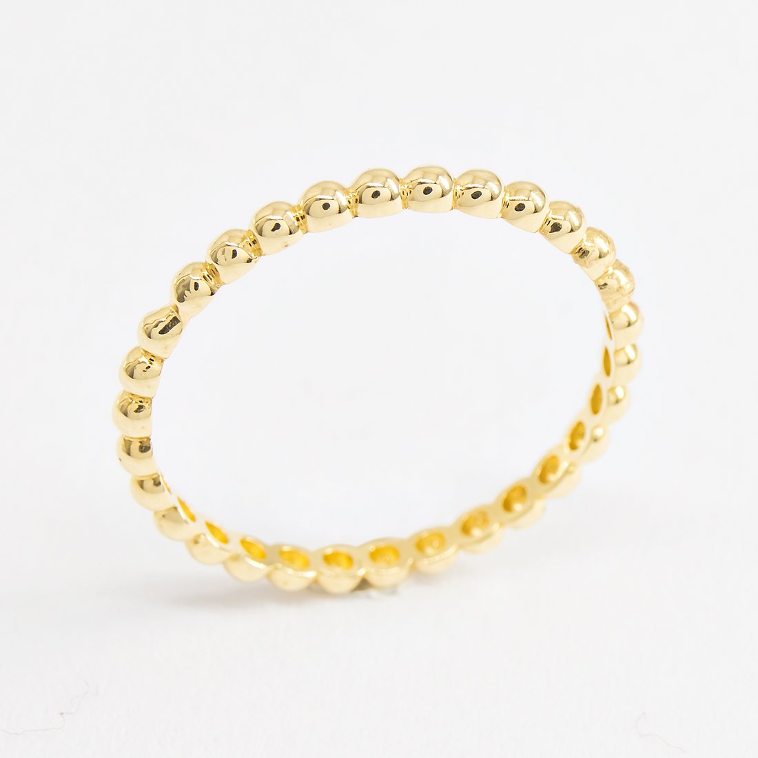 Anel Aro Bolinhas em Ouro 18K