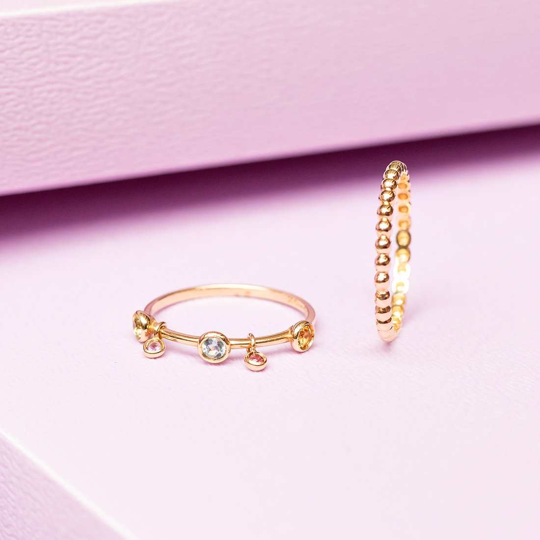 Anel Aro Bolinhas em Ouro 18K