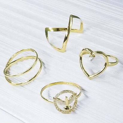 Anel Aro Duplo Sobreposto Ouro 18K