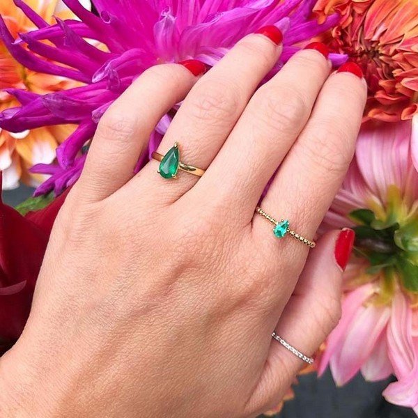Anel Bolinhas Diamante