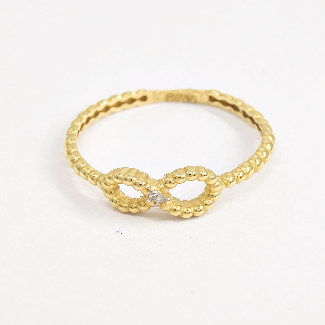 Anel Bolinhas Infinito Diamante