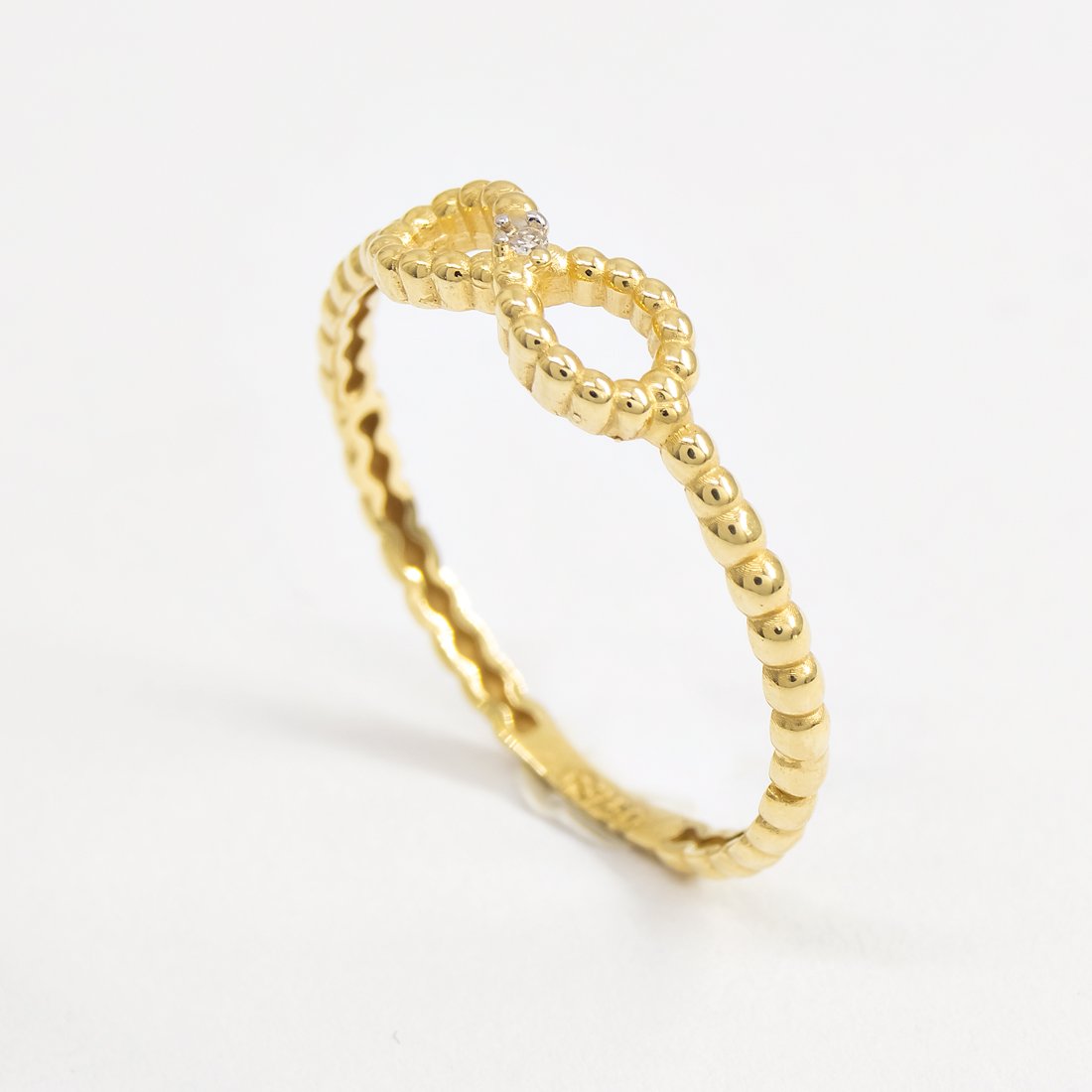Anel Bolinhas Infinito Diamante