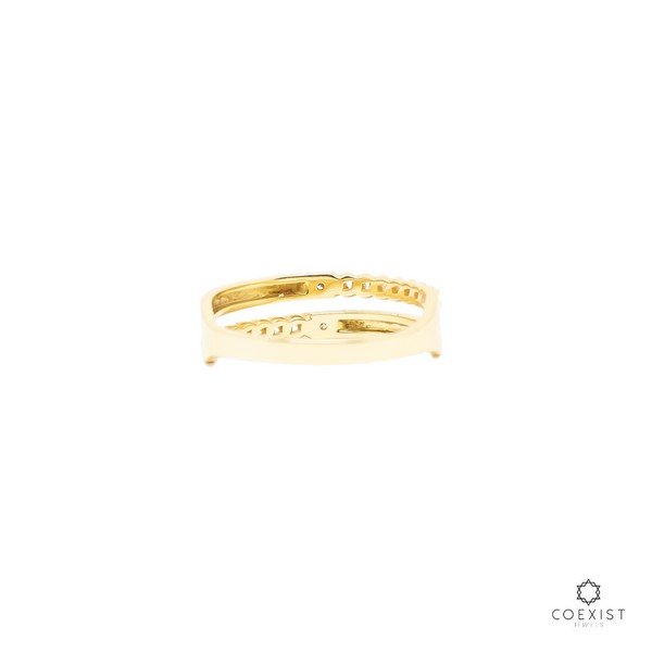 Anel Chain Ouro 18K Diamantes