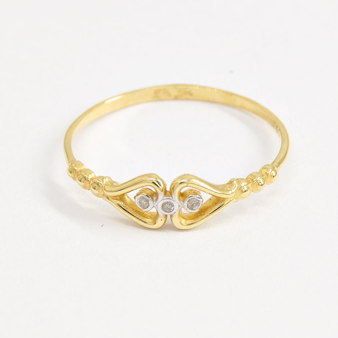 Anel Clave Bolinhas Diamantes