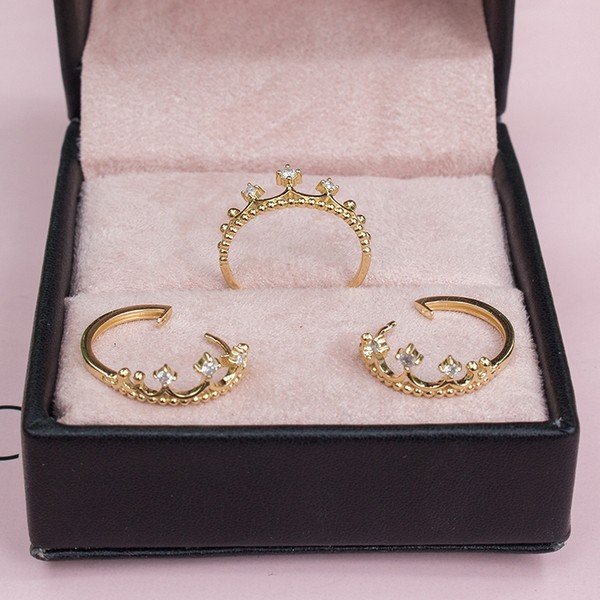 Anel Coroa Diamantes