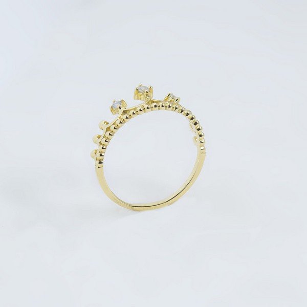 Anel Coroa Diamantes