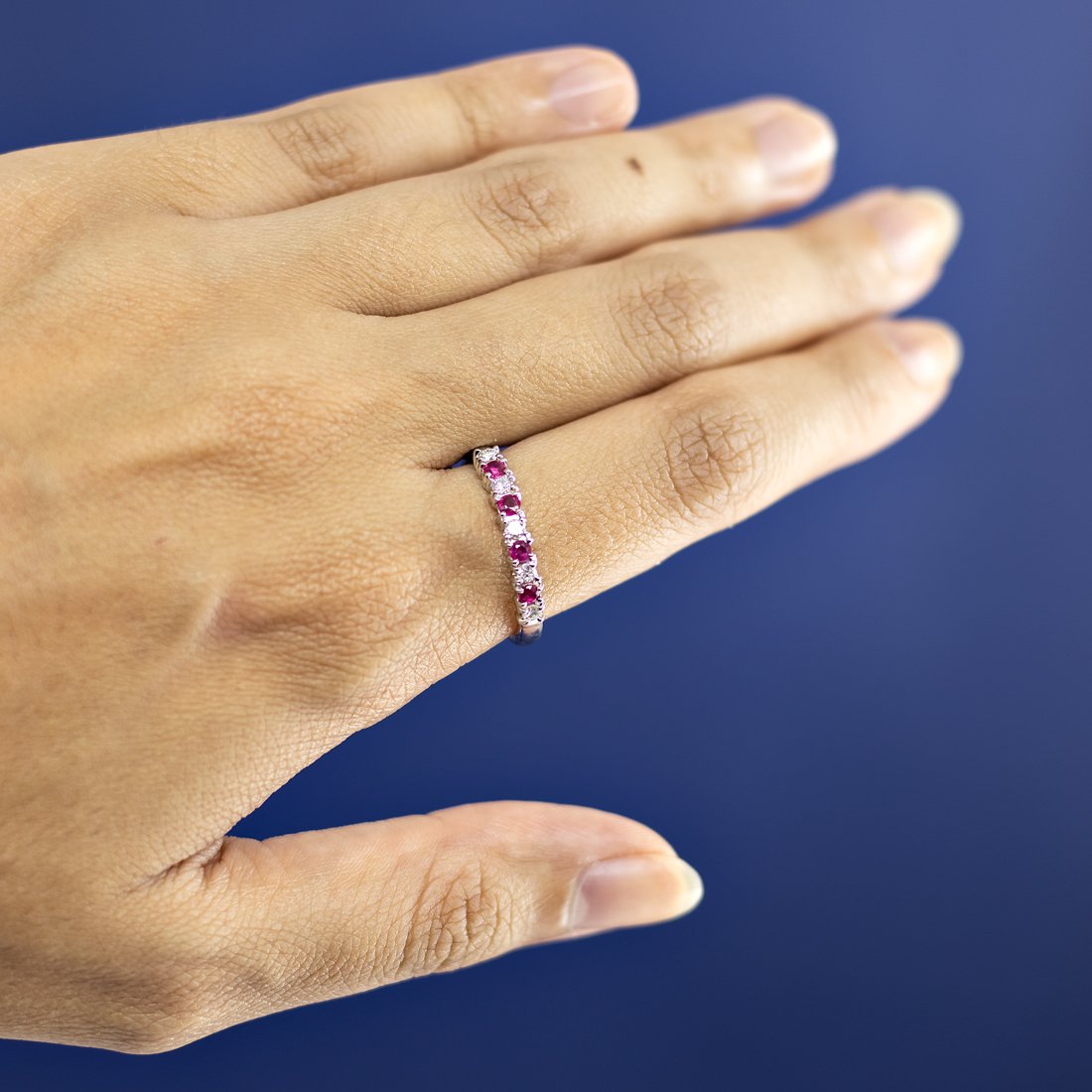 Anel Diamantes e Rubis