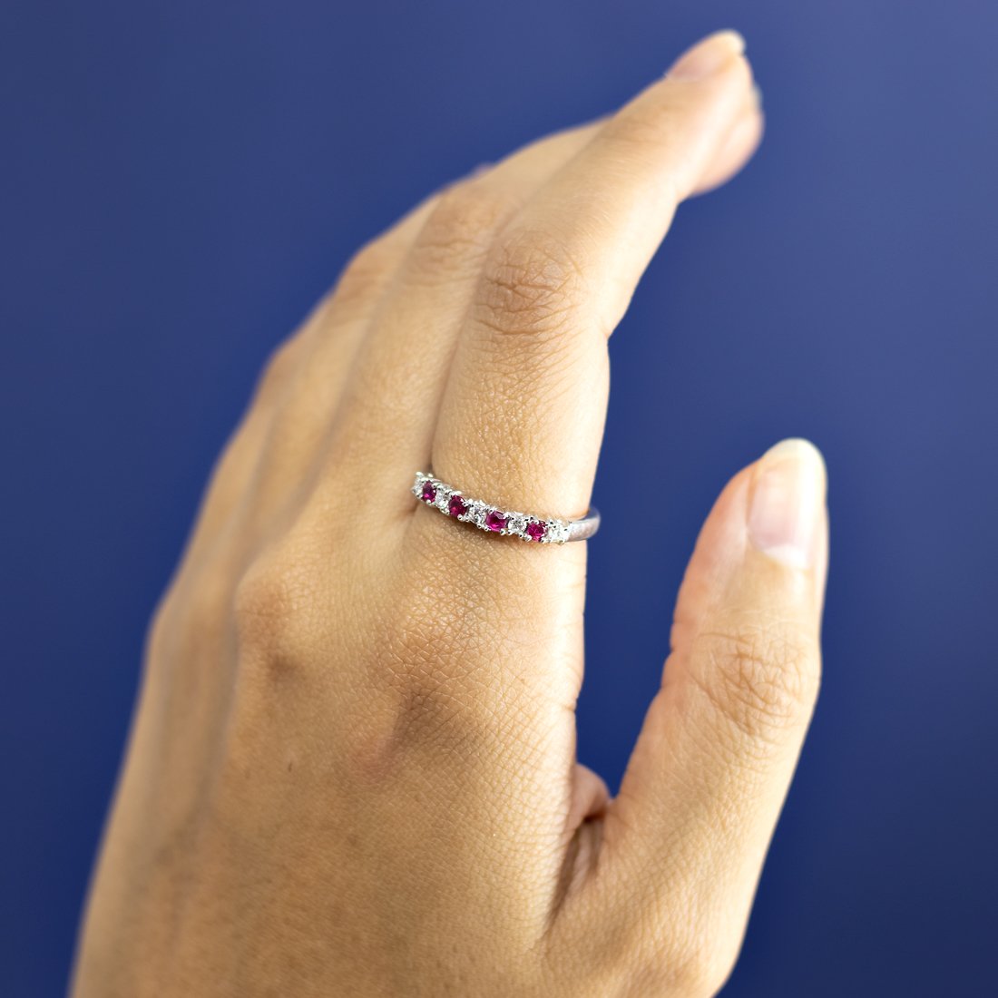Anel Diamantes e Rubis