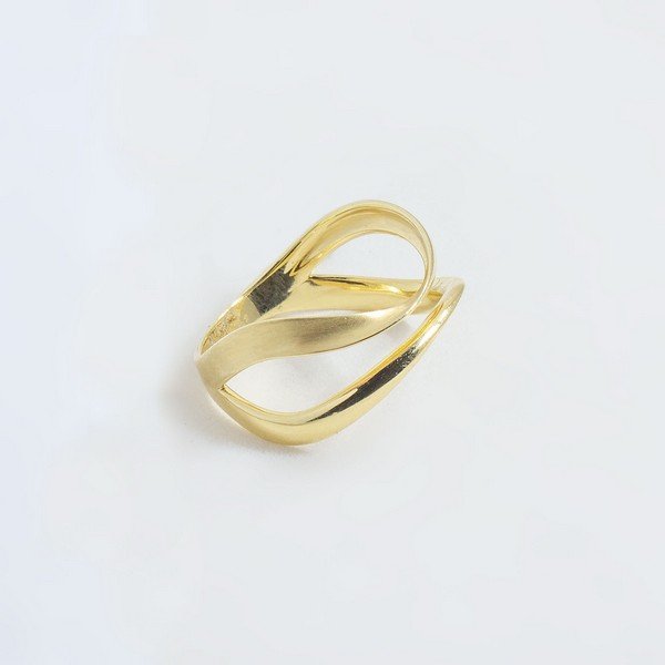 Anel Double Curve 