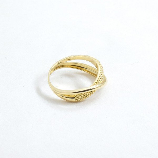 Anel Double Curve Bolinhas 