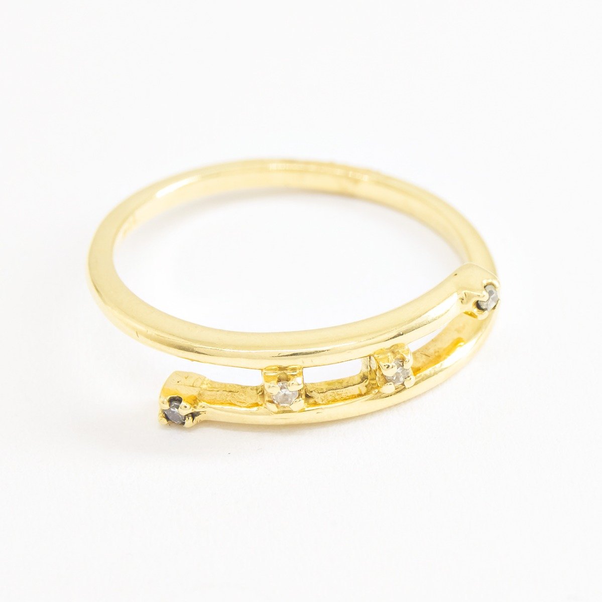 Anel Duplo Dots Diamantes