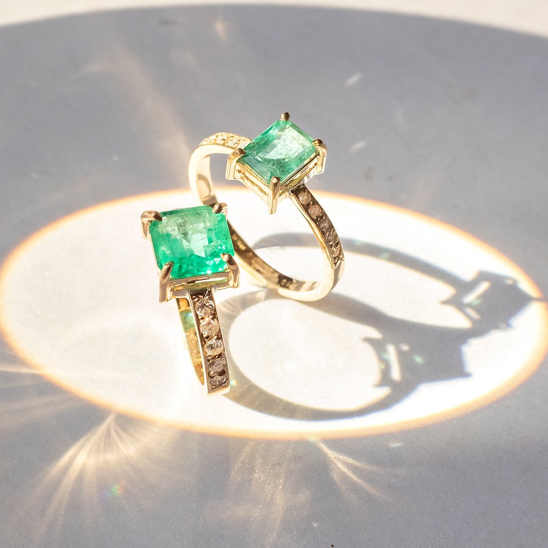 Anel Esmeralda Diamantes