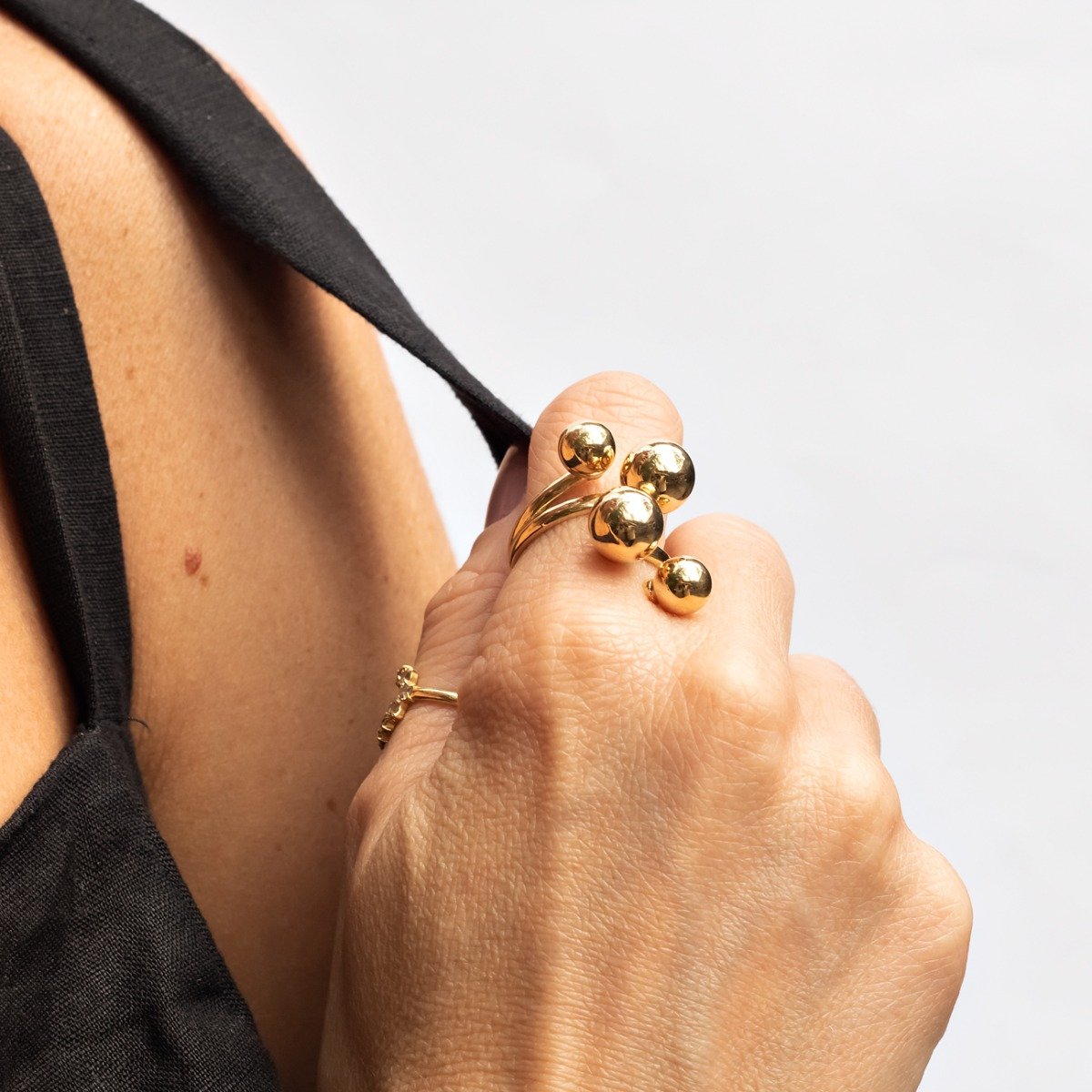 Anel Fancys Premium Ouro Liso 18k