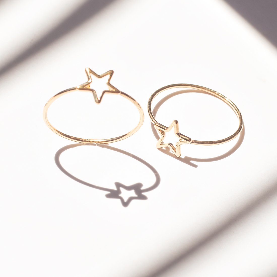 Anel Fininho Estrela Ouro Liso