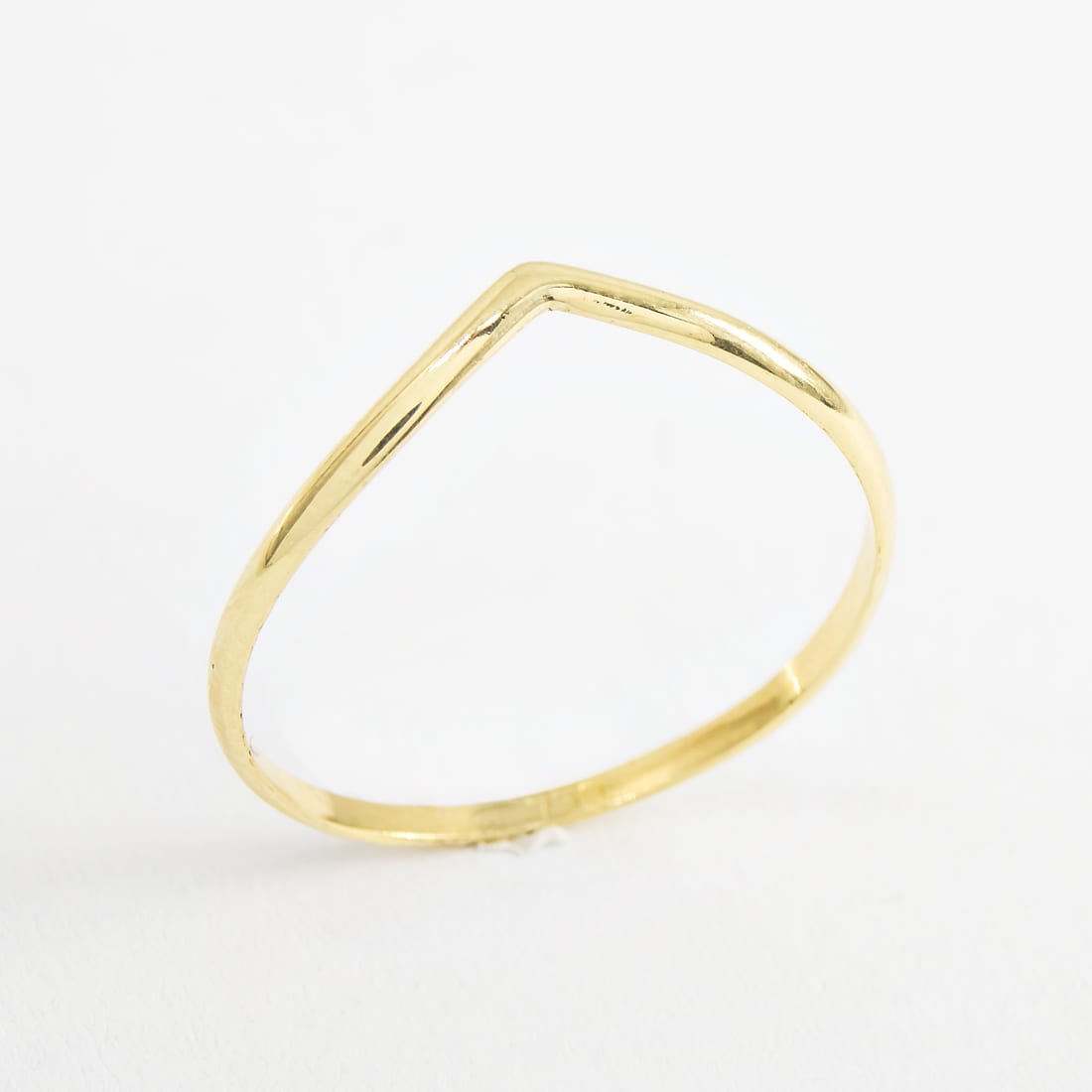Anel Fininho V Ouro 18K