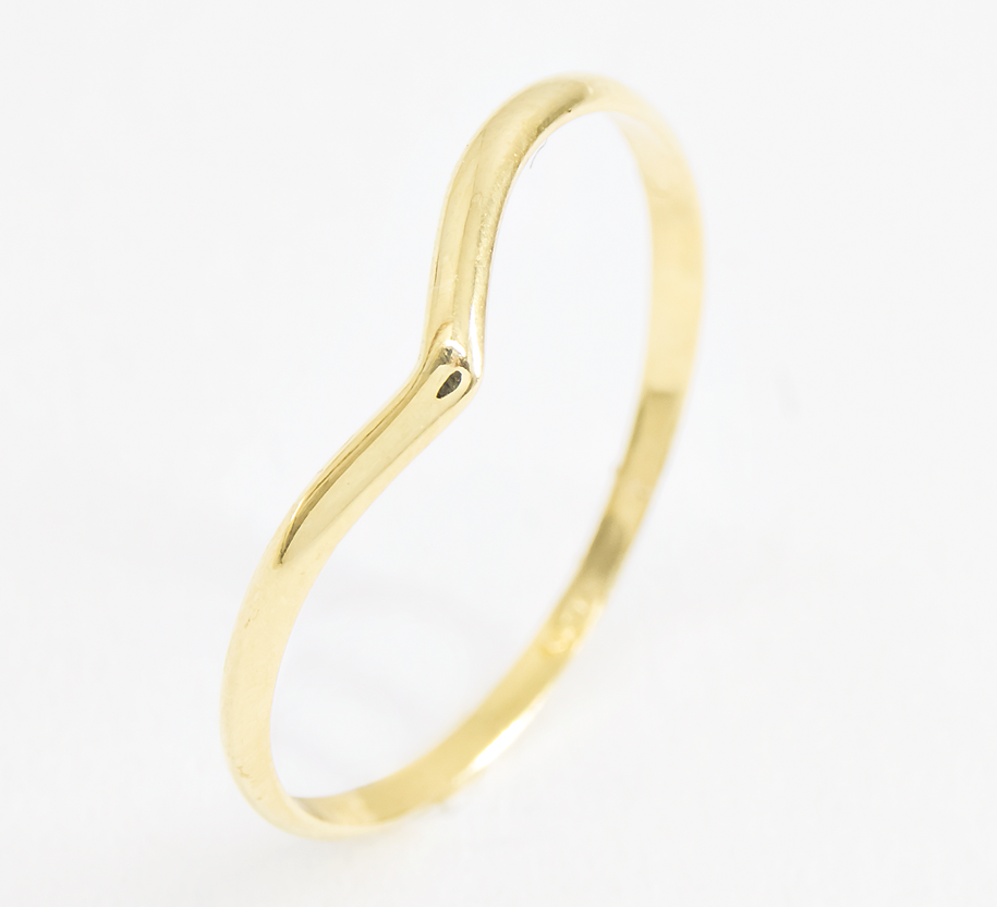 Anel Fininho V Ouro 18K