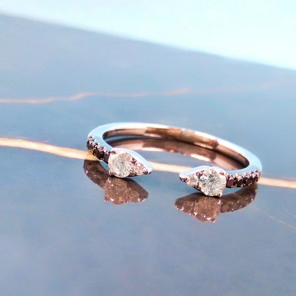 Anel Garra Diamantes Black no Aro