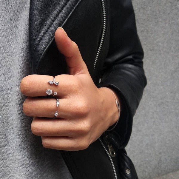 Anel Garra Diamantes Black no Aro