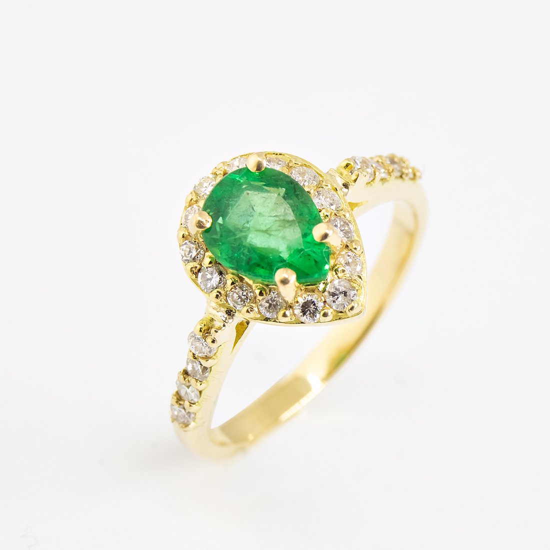 Anel Gota Esmeralda Princess Diamantes