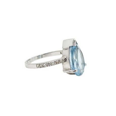 Anel Gota Topázio Sky Extra Diamantes