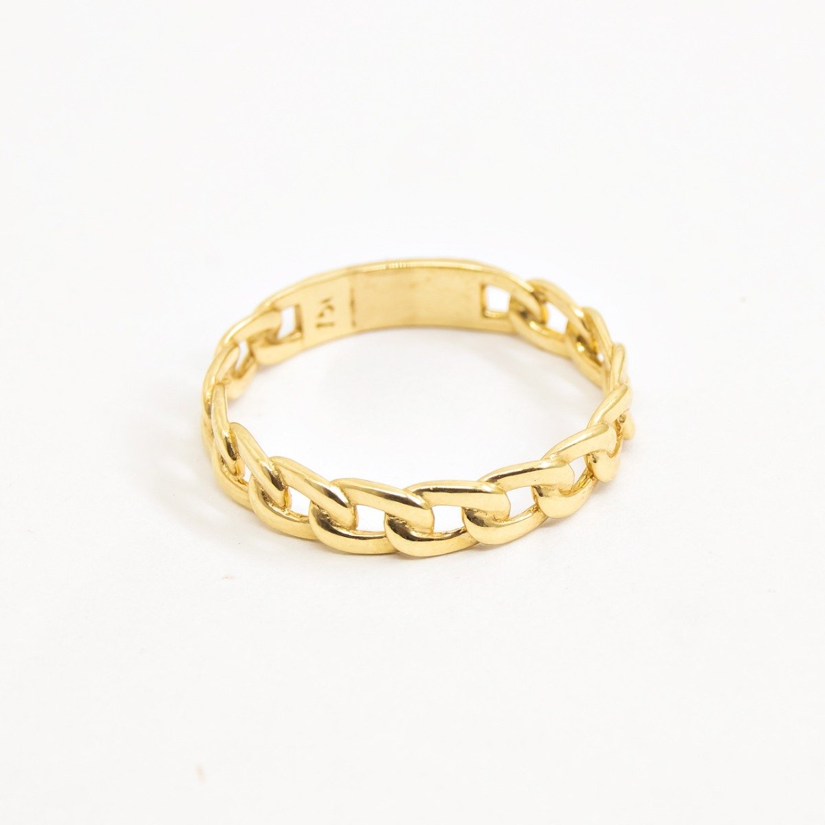 Anel Grumet Ouro Liso 18k