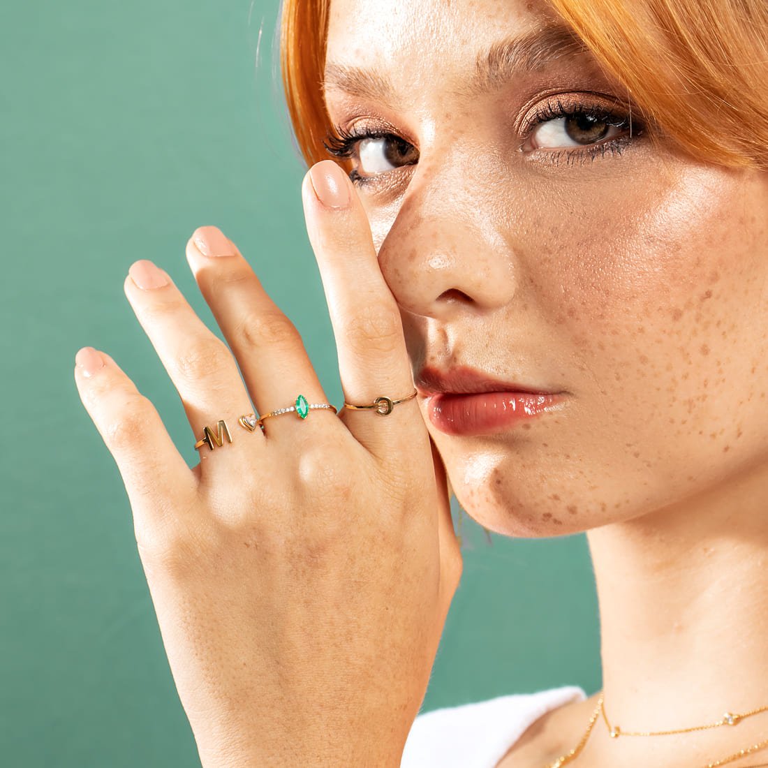 Anel Letrinha Ouro 18K