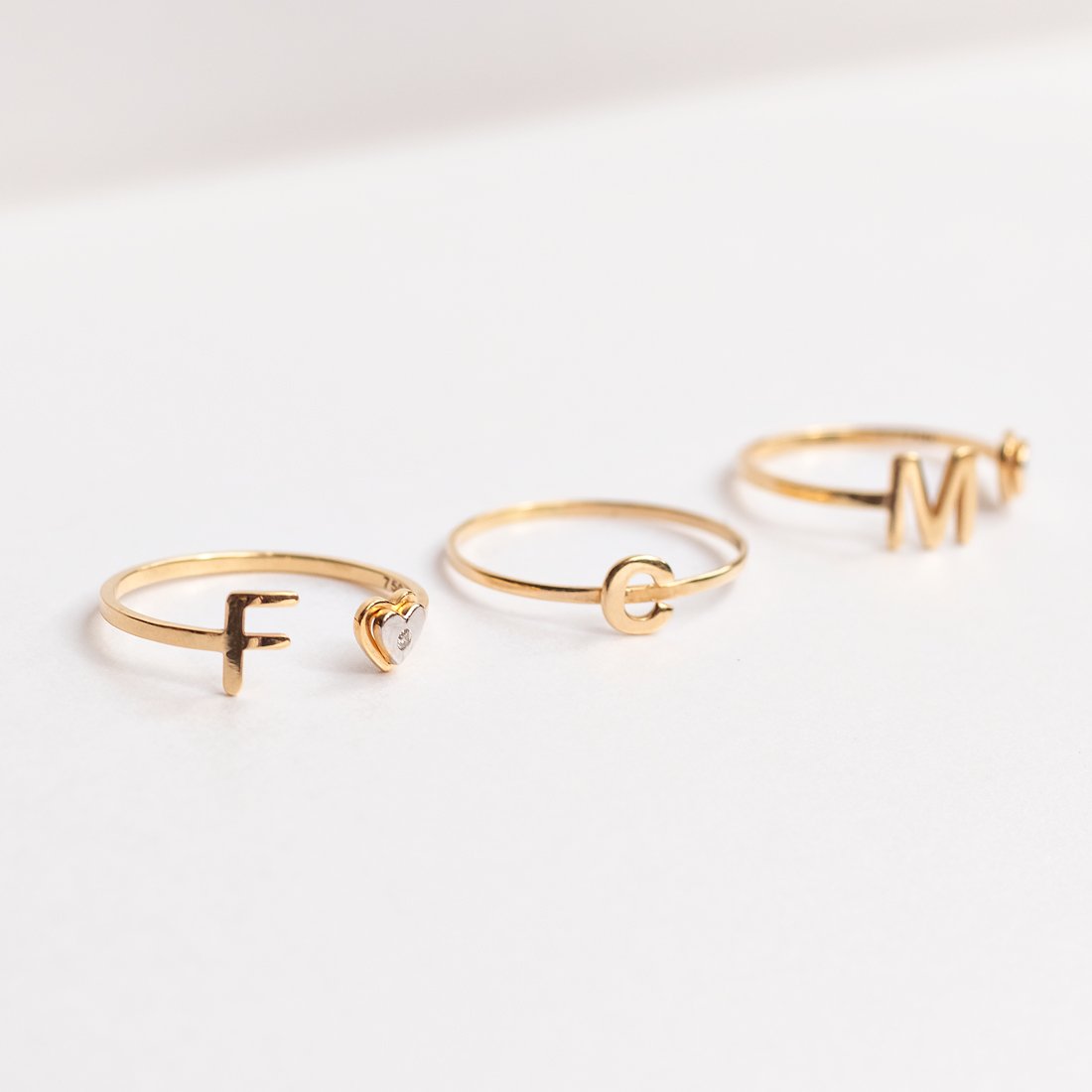 Anel Letrinha Ouro 18K