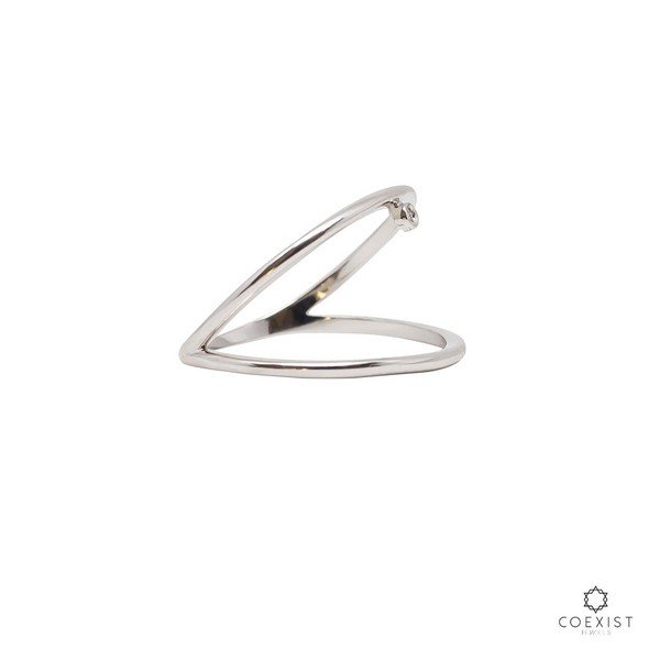 Anel Minimal Style Duplo Open Diamante