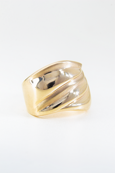 Anel Ondas Acetinado 