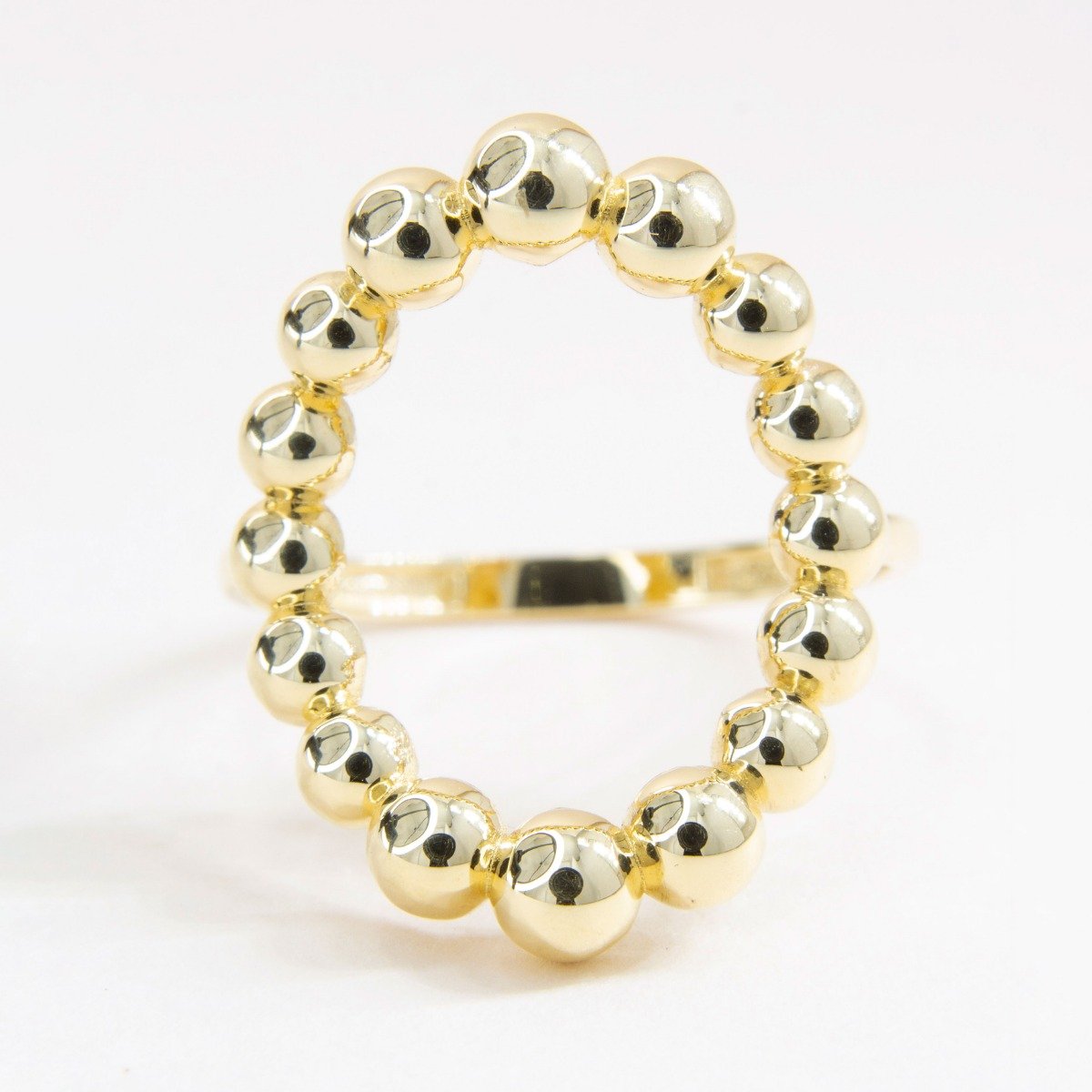 Anel Oval Bolinhas