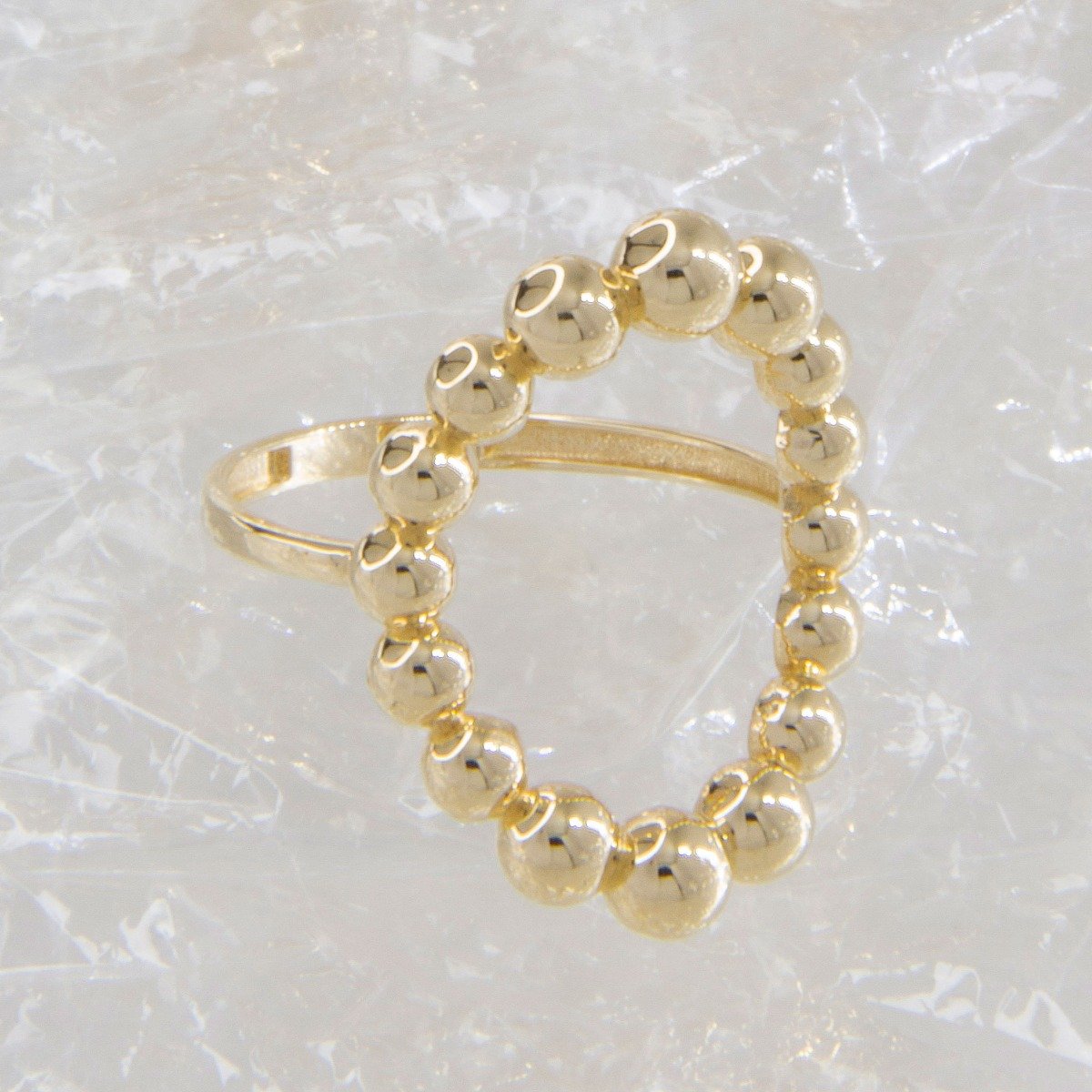Anel Oval Bolinhas