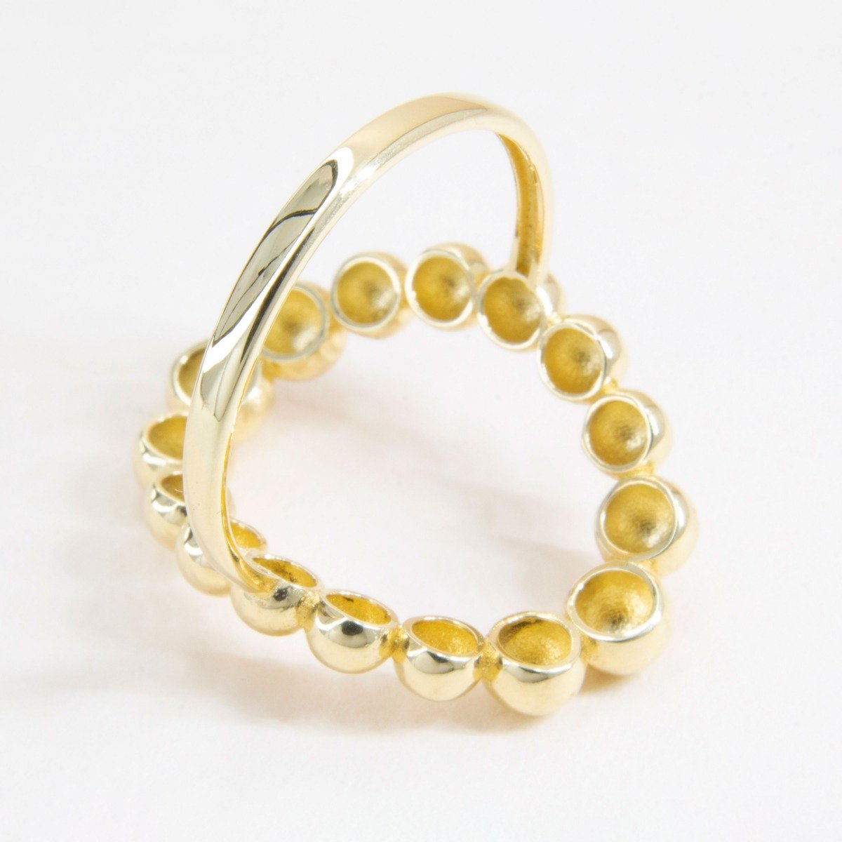 Anel Oval Bolinhas