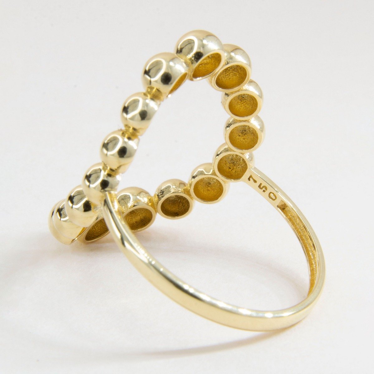 Anel Oval Bolinhas