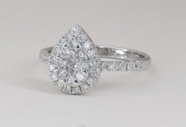 Anel Plus Gota Diamantes 