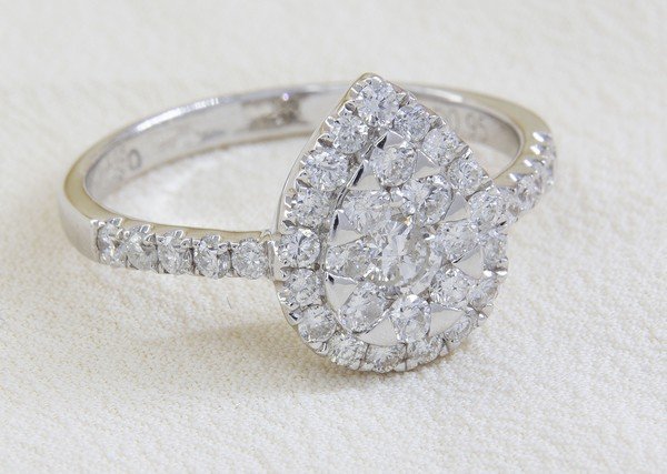 Anel Plus Gota Diamantes 