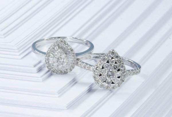 Anel Plus Gota Diamantes 