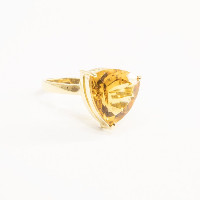 Anel Power Citrino Ouro