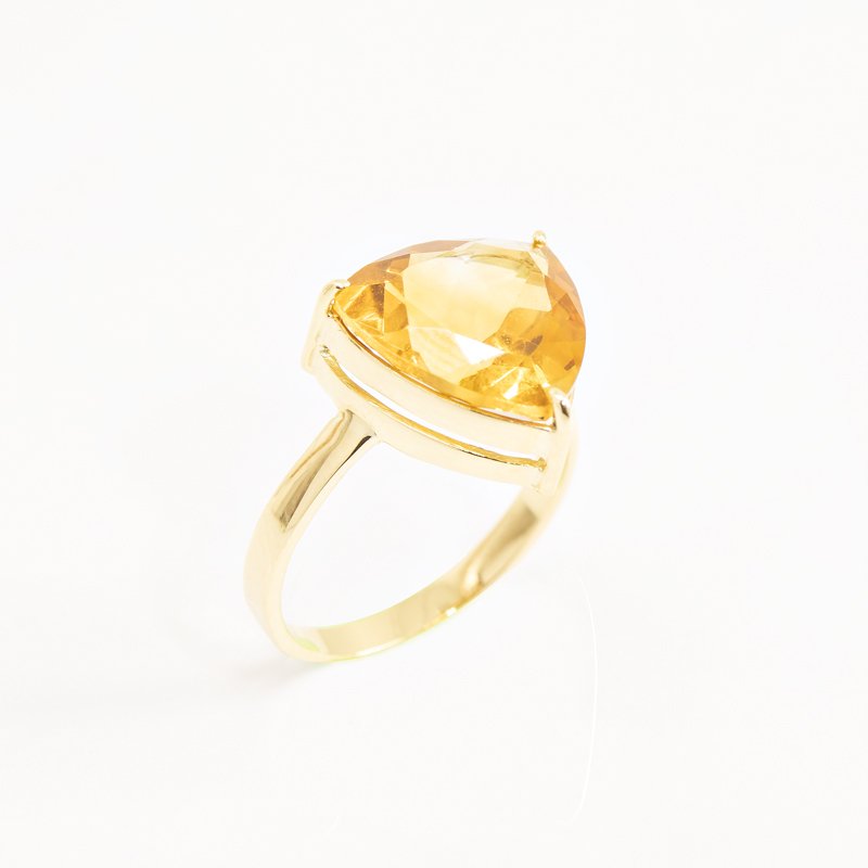 Anel Power Citrino Ouro