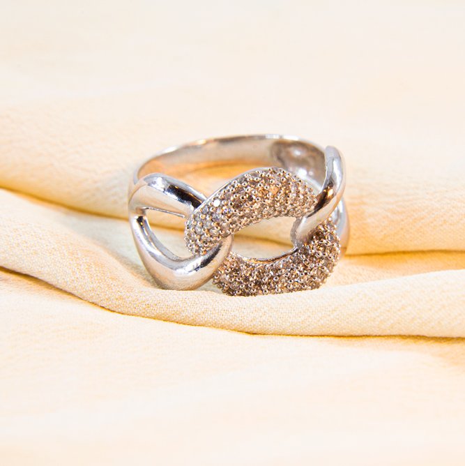 Anel Power Corrente Diamantes