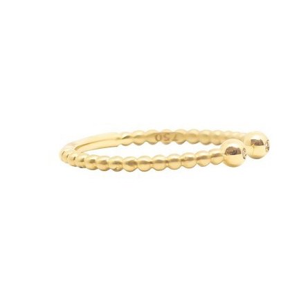 Anel Skull Bolinhas Diamantes