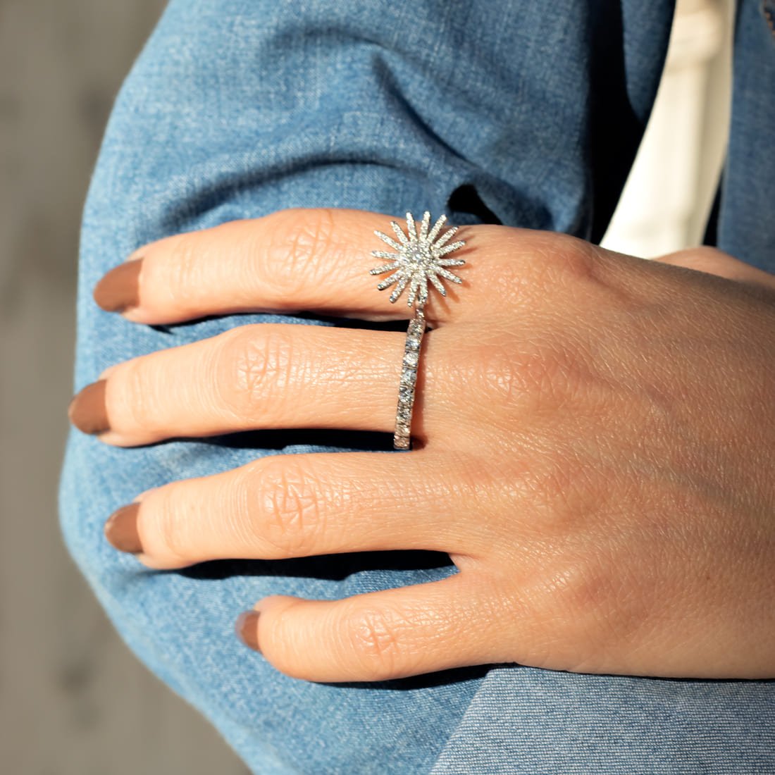 Anel Star Diamantes