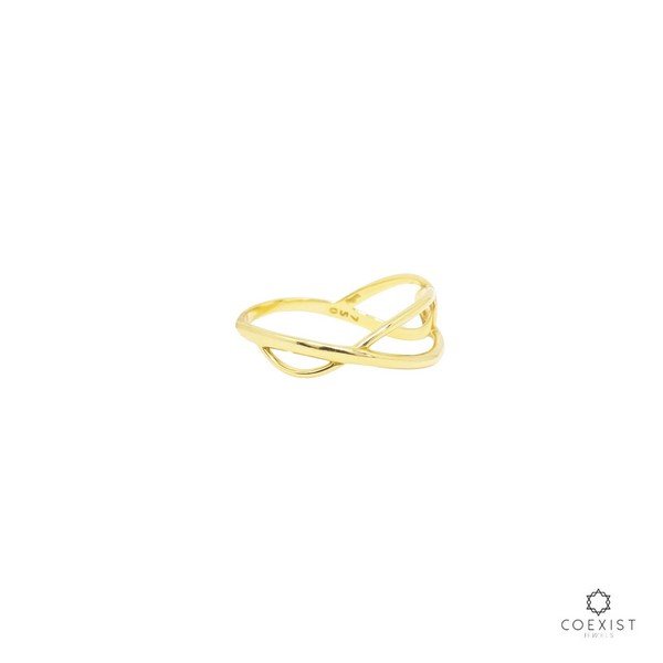 Anel Wheel Entrelaçado Ouro 18K