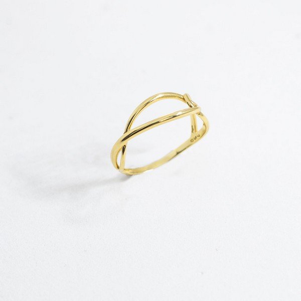Anel Wheel Entrelaçado Ouro 18K